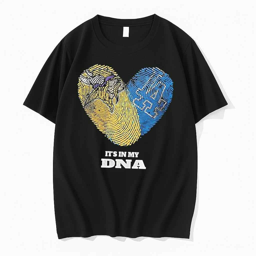 Officials Minnesota Vikings And Los Angeles Dodgers Its In My Dna Black Premium T Shirt Sweatshirt Hoodie