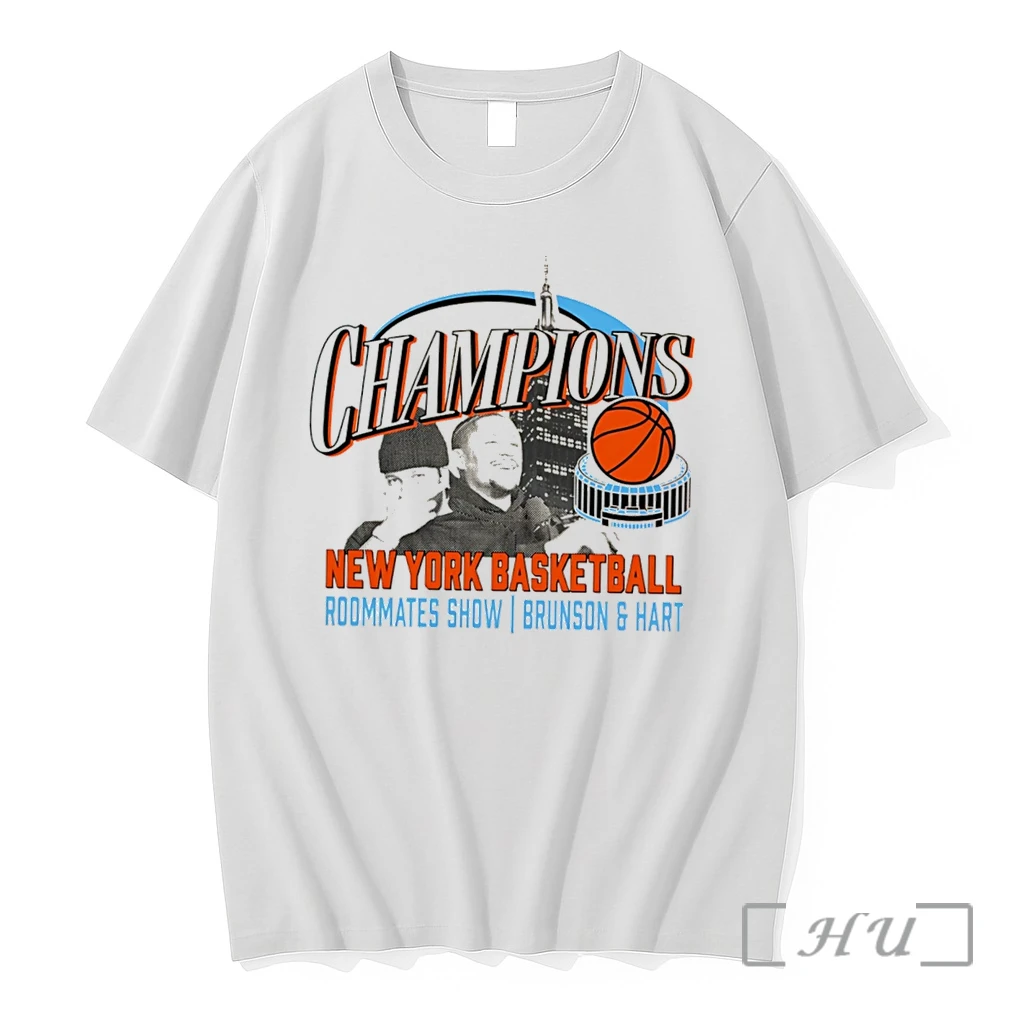 Officials New York Basketball 2026 Champions Brunson And Hart Roommates Banner Year Tee Premium Shirt Sweatshirt Tee