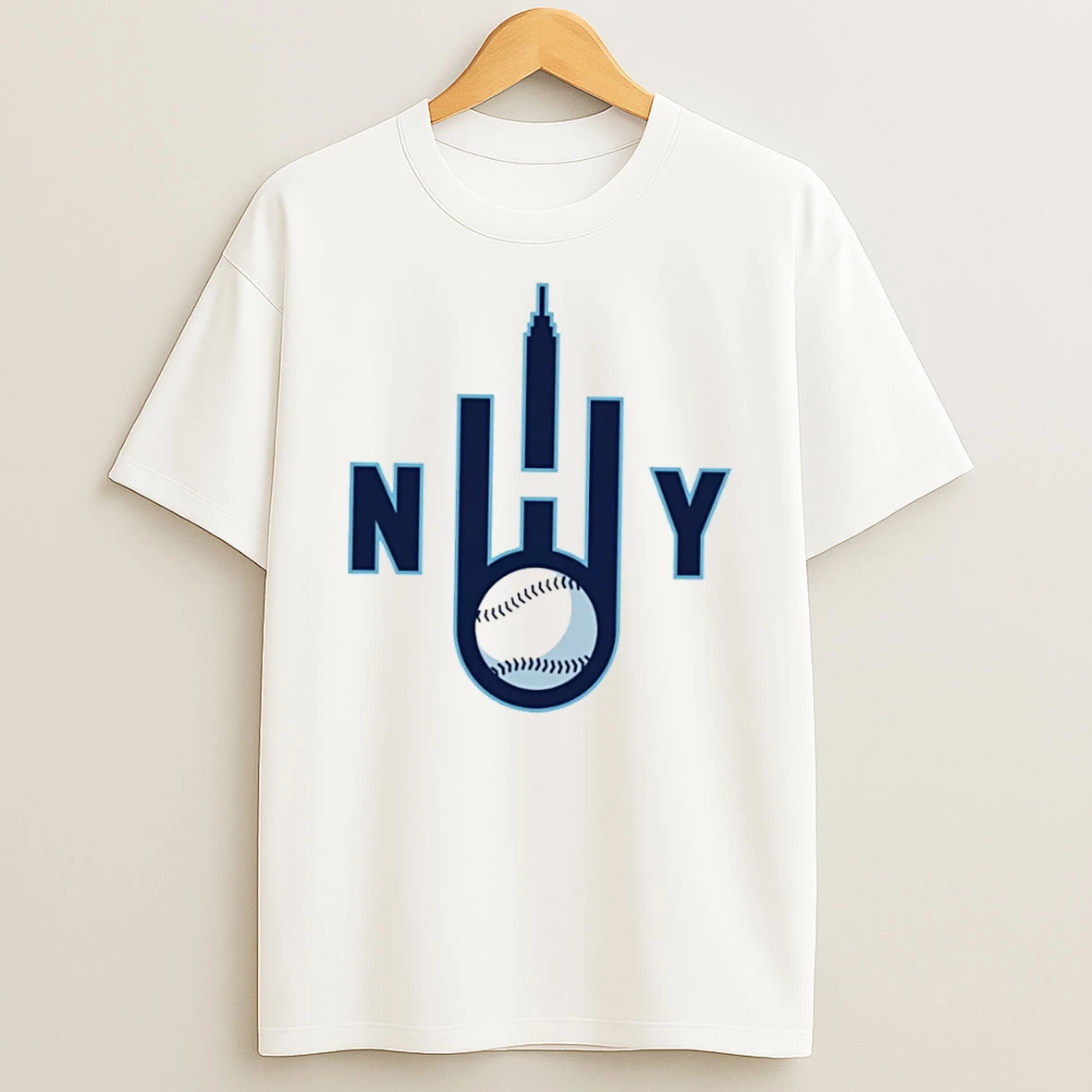 Officials New York City Baseball Skyline Logo Nyc Tee Premium T Shirt Sweatshirt Hoodie