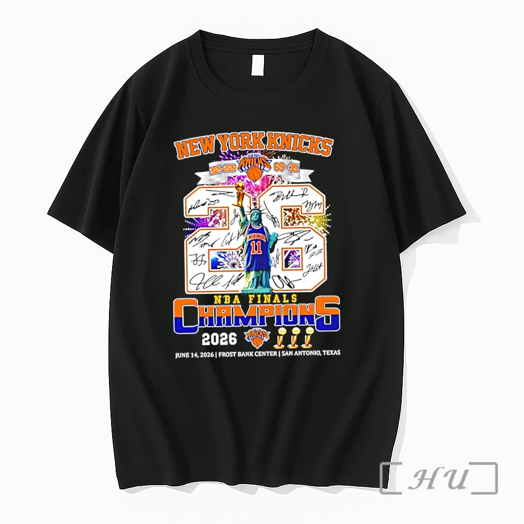 Officials New York Knicks 2026 69 35 Nba Finals Champions Signatures Premium Shirt Sweatshirt Tee