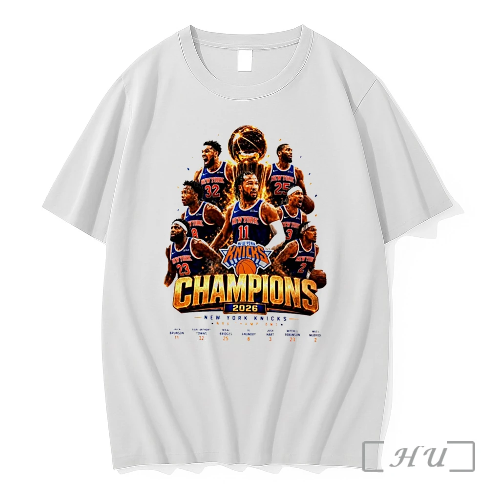 Officials New York Knicks 2026 Nba Champions All Team Graphic Tee Premium Shirt Sweatshirt Tee