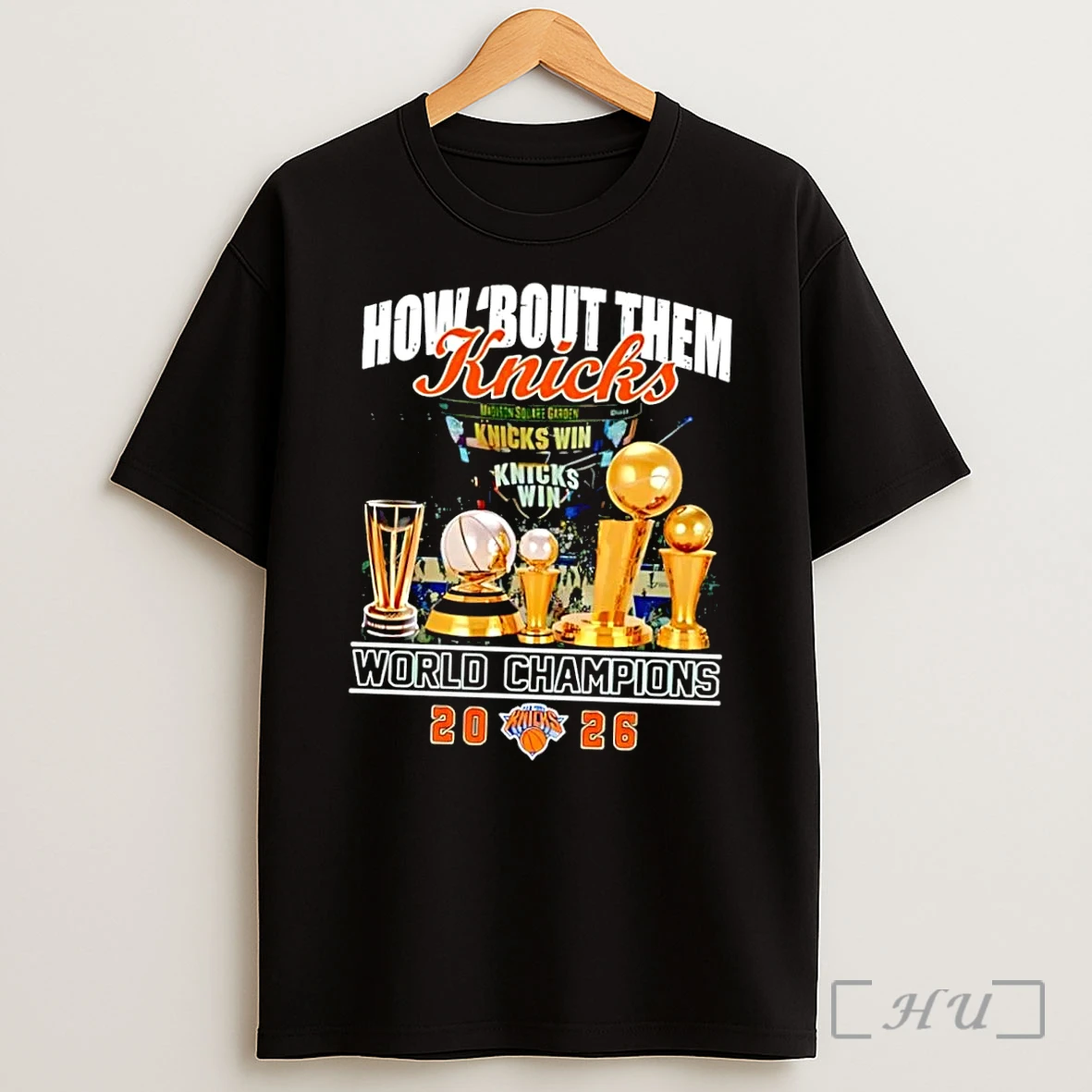 Officials New York Knicks Fan Apparel How Bout Them World Champions 20 26 Knicks Black Premium Shirt Sweatshirt Tee