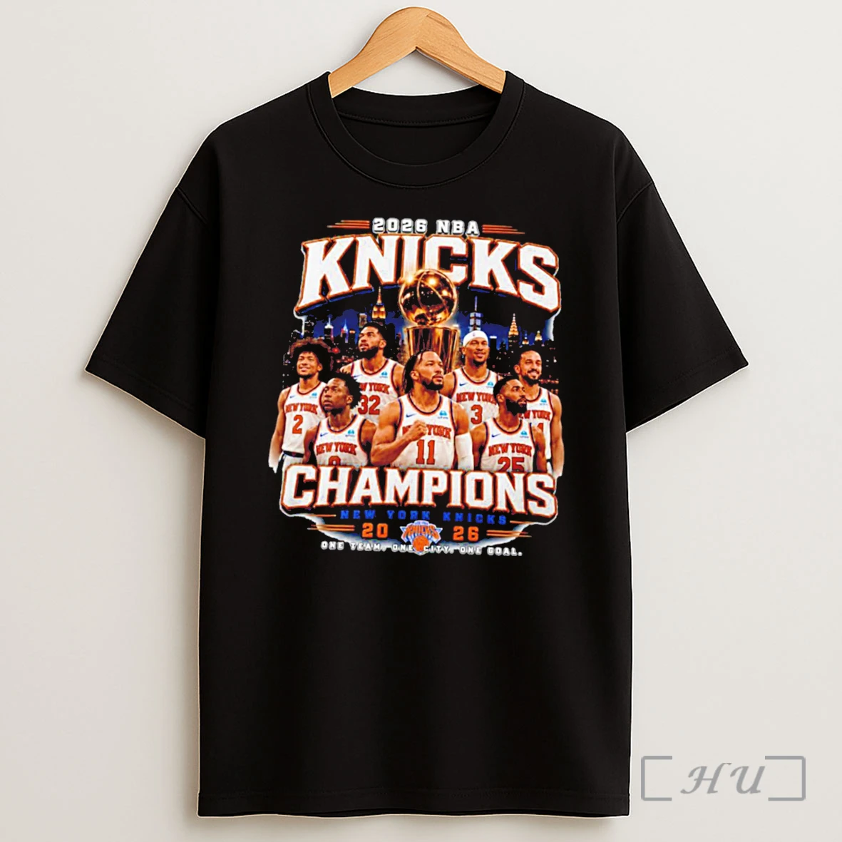 Officials New York Knicks Nba Champions 2026 One Team One City One Goal Tee Premium Shirt Sweatshirt Tee
