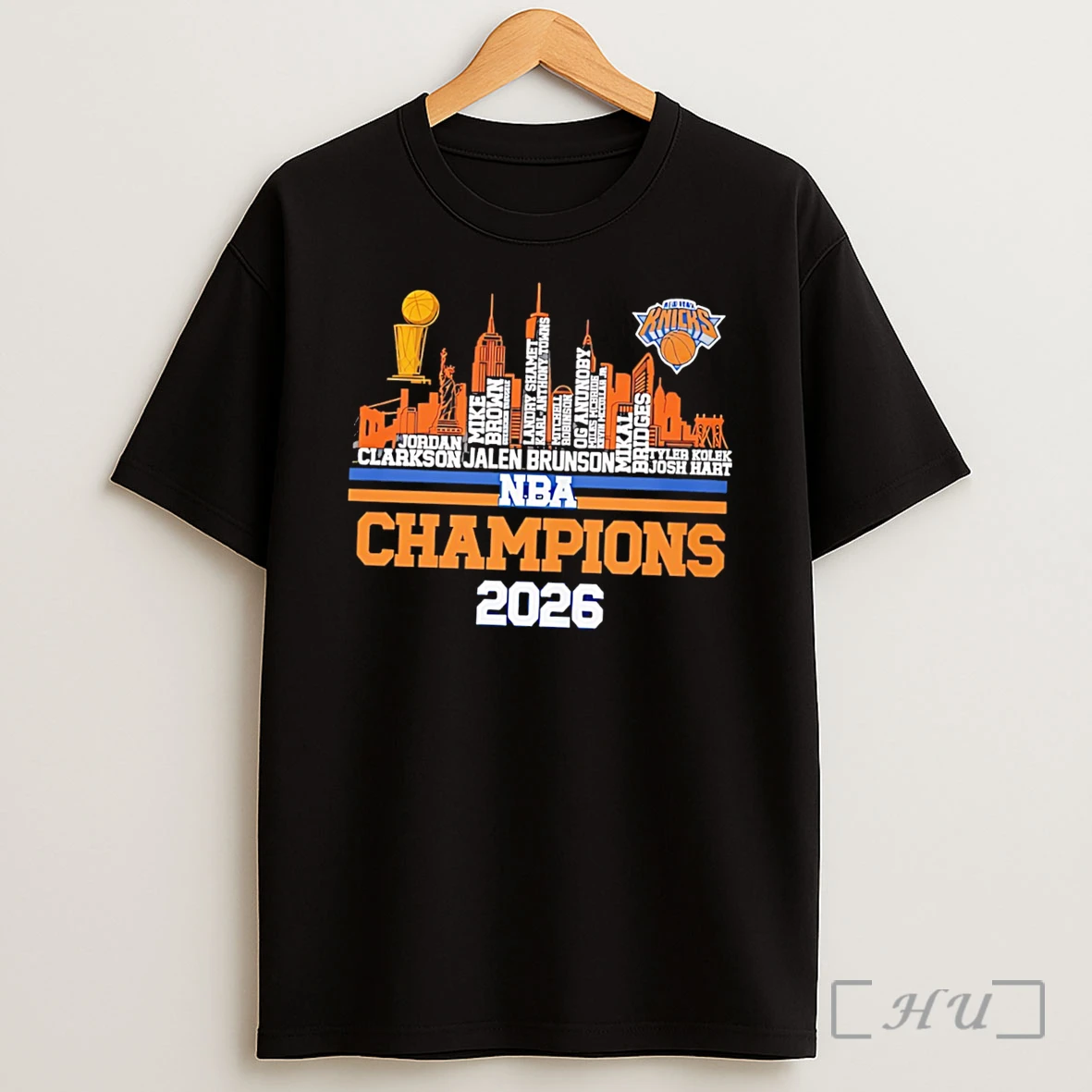 Officials New York Knicks Nba Champions 2026 Players Name Skyline Tee Premium Shirt Sweatshirt Tee