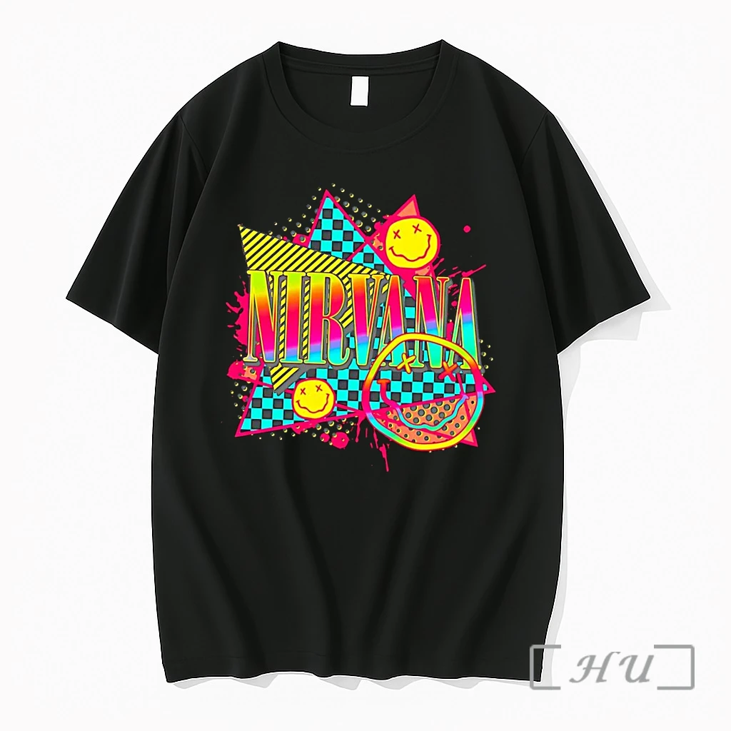 Officials Nirvana Smiley Face Pride Black Premium Shirt Sweatshirt Tee