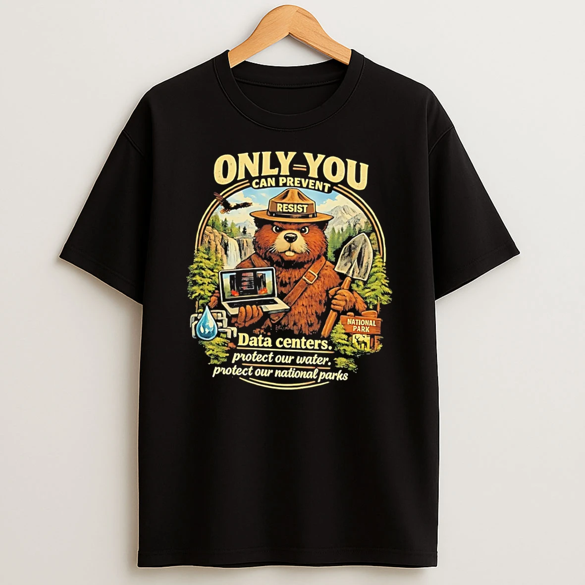 Officials Only You Can Prevent Data Centers Protect Our Water Protect Our National Parks Vintage Tee Premium T Shirt Sweatshirt Hoodie