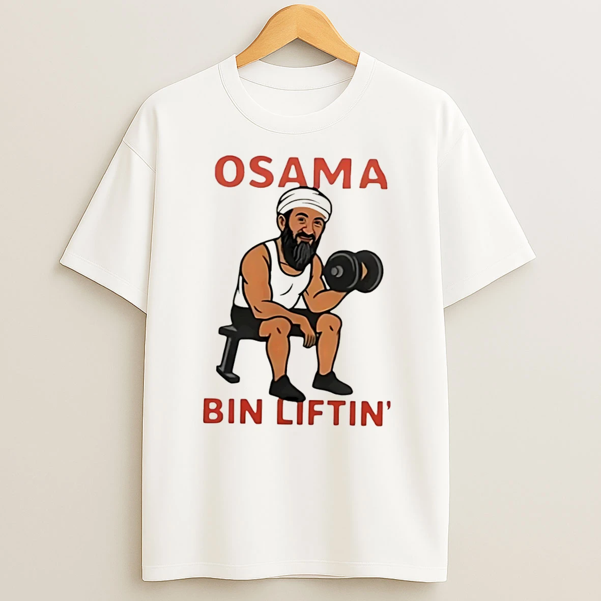 Officials Osama Bin Liftin Weightlifting Cartoon Tee Premium T Shirt Sweatshirt Hoodie