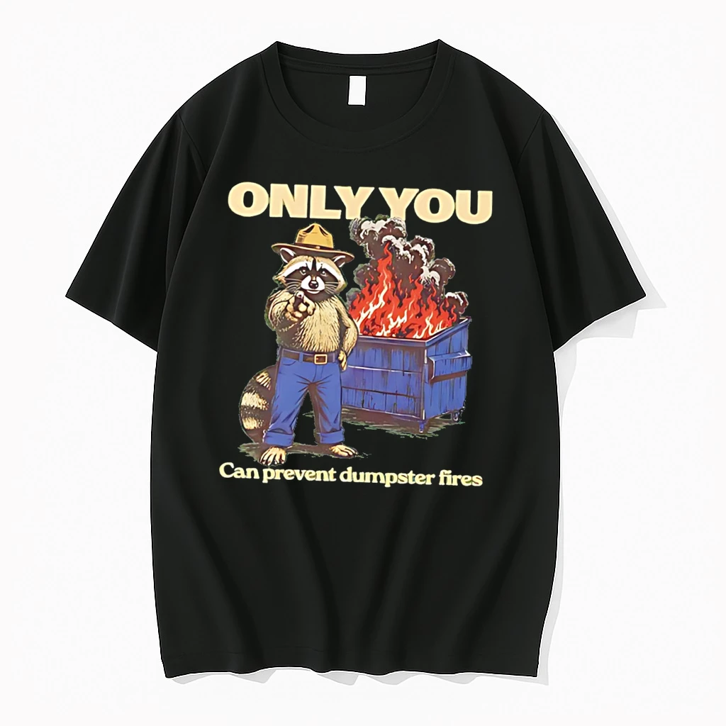 Officials Randy The Racoon Only You Can Prevent Dumpster Fires Graphic Tee Premium T Shirt Sweatshirt Hoodie