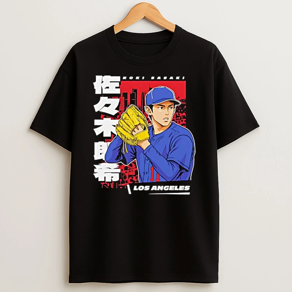 Officials Roki Sasaki Pitching Los Angeles Premium T Shirt Sweatshirt Hoodie