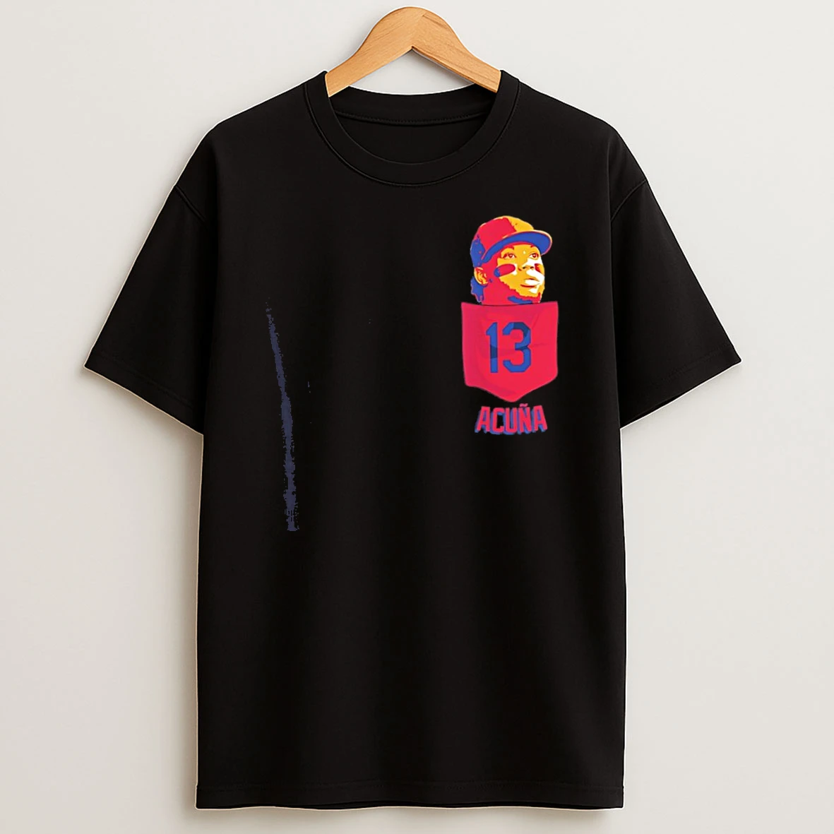 Officials Ronald Acuna Jr 13 Atlanta Braves Baseball Pocket Premium T Shirt Sweatshirt Hoodie