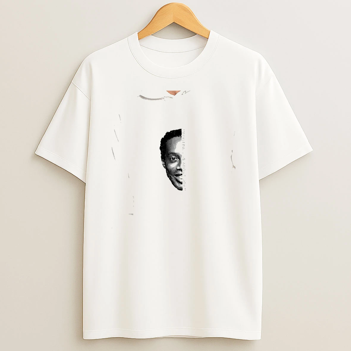 Officials Ronaldinho Gaucho Football Is About Joy Quote Half Face Portrait Half Face Premium T Shirt Sweatshirt Hoodie