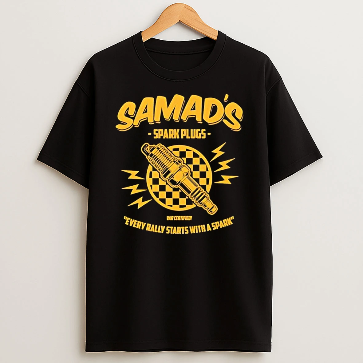 Officials Samads Spark Plugs Every Rally Starts With A Spark Premium T Shirt Sweatshirt Hoodie