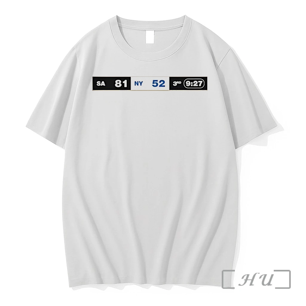 Officials San Antonio Spurs 81 52 New York Knicks Basketball Nba 2026 Score Premium Shirt Sweatshirt Tee