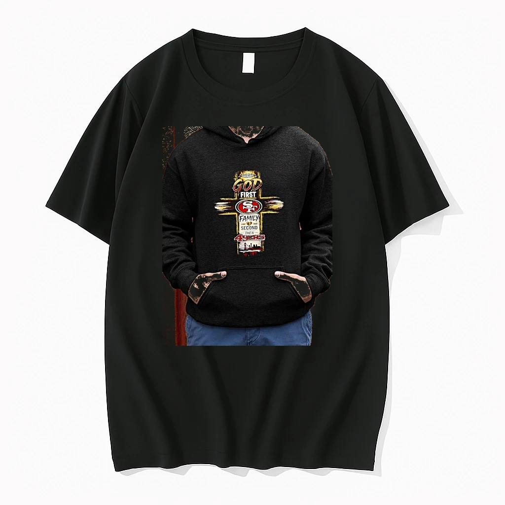Officials San Francisco 49ers Nfl God First Family Second Then 49ers Christian Premium T Shirt Sweatshirt Hoodie