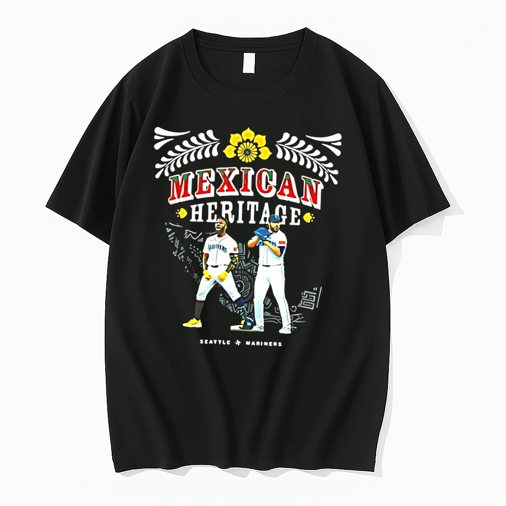 Officials Seattle Mariners Apparel Mexican Heritage Baseball Players Black Premium T Shirt Sweatshirt Hoodie