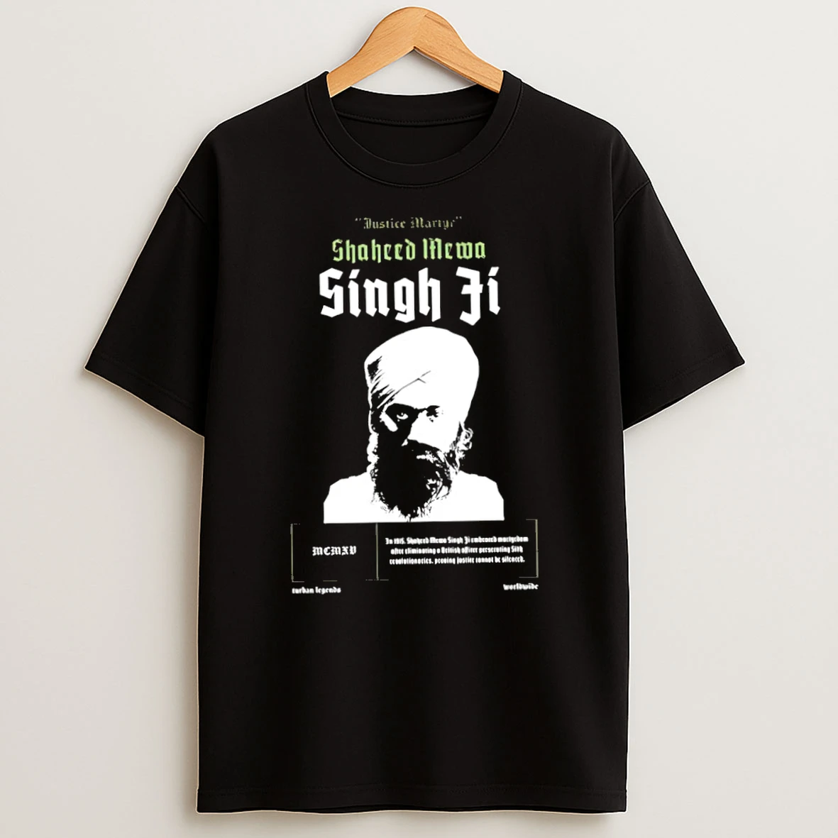 Officials Shaheed Mewa Singh Ji Justice Martyr Turban Legends Worldwide Premium T Shirt Sweatshirt Hoodie