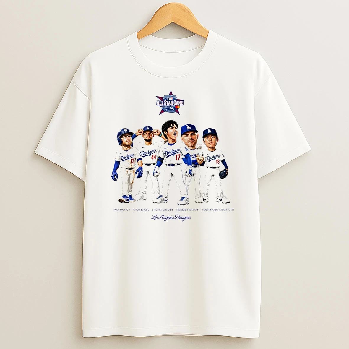 Officials Shohei Ohtani Caricature Los Angeles Dodgers Baseball Mlb All Star Game Philadelphia 2026 Premium T Shirt Sweatshirt Hoodie