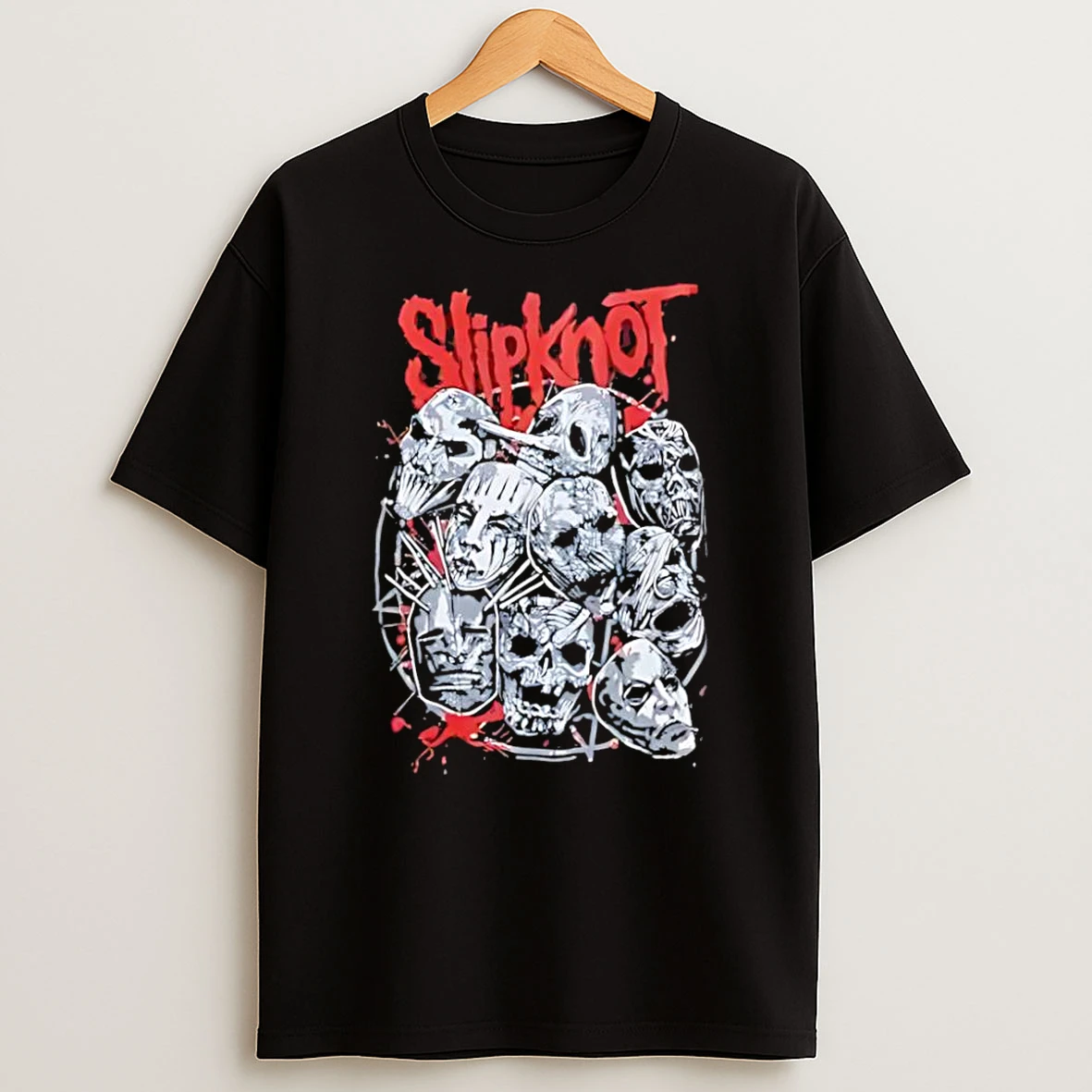 Officials Slipknot Mask Collage Black Premium T Shirt Sweatshirt Hoodie