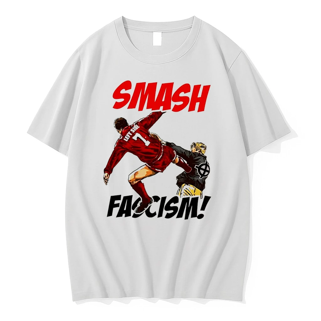 Officials Smash Fascism Soccer Player Anti Fascist Tee Premium T Shirt Sweatshirt Hoodie