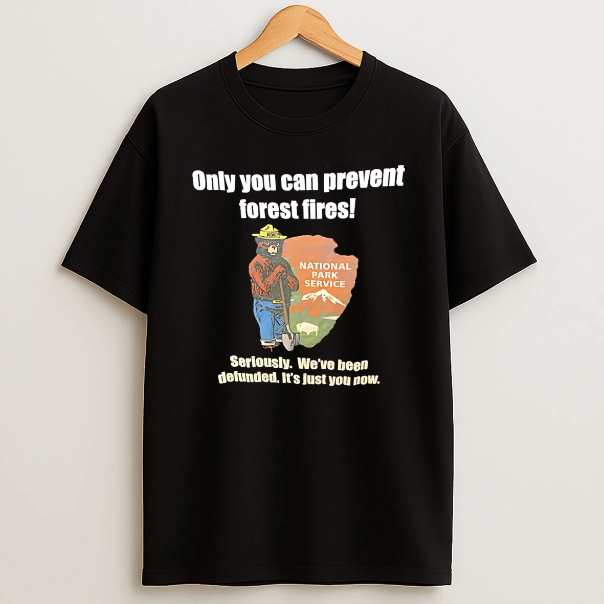 Officials Smokey Bear National Park Service Only You Can Prevent Forest Fires Tee Premium T Shirt Sweatshirt Hoodie
