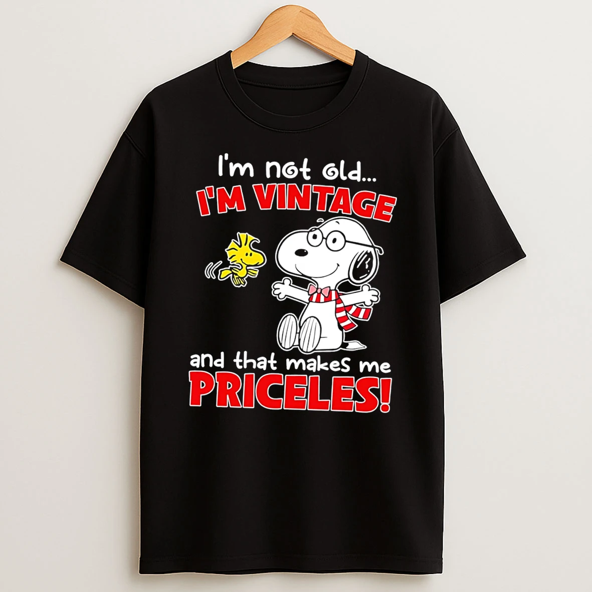 Officials Snoopy Im Not Old Im Vintage And That Makes Me Priceless Tee Premium T Shirt Sweatshirt Hoodie