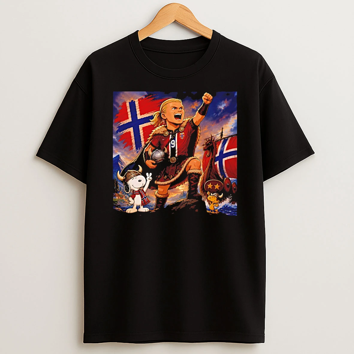 Officials Snoopy Woodstock Erling Haaland Viking Norway Soccer World Cup 2026 Premium T Shirt Sweatshirt Hoodie