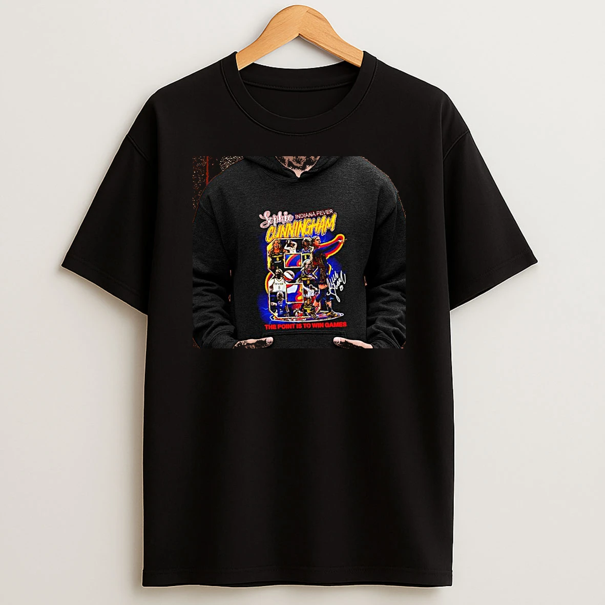 Officials Sophie Cunningham Indiana Fever The Point Is To Win Games Signature Premium T Shirt Sweatshirt Hoodie