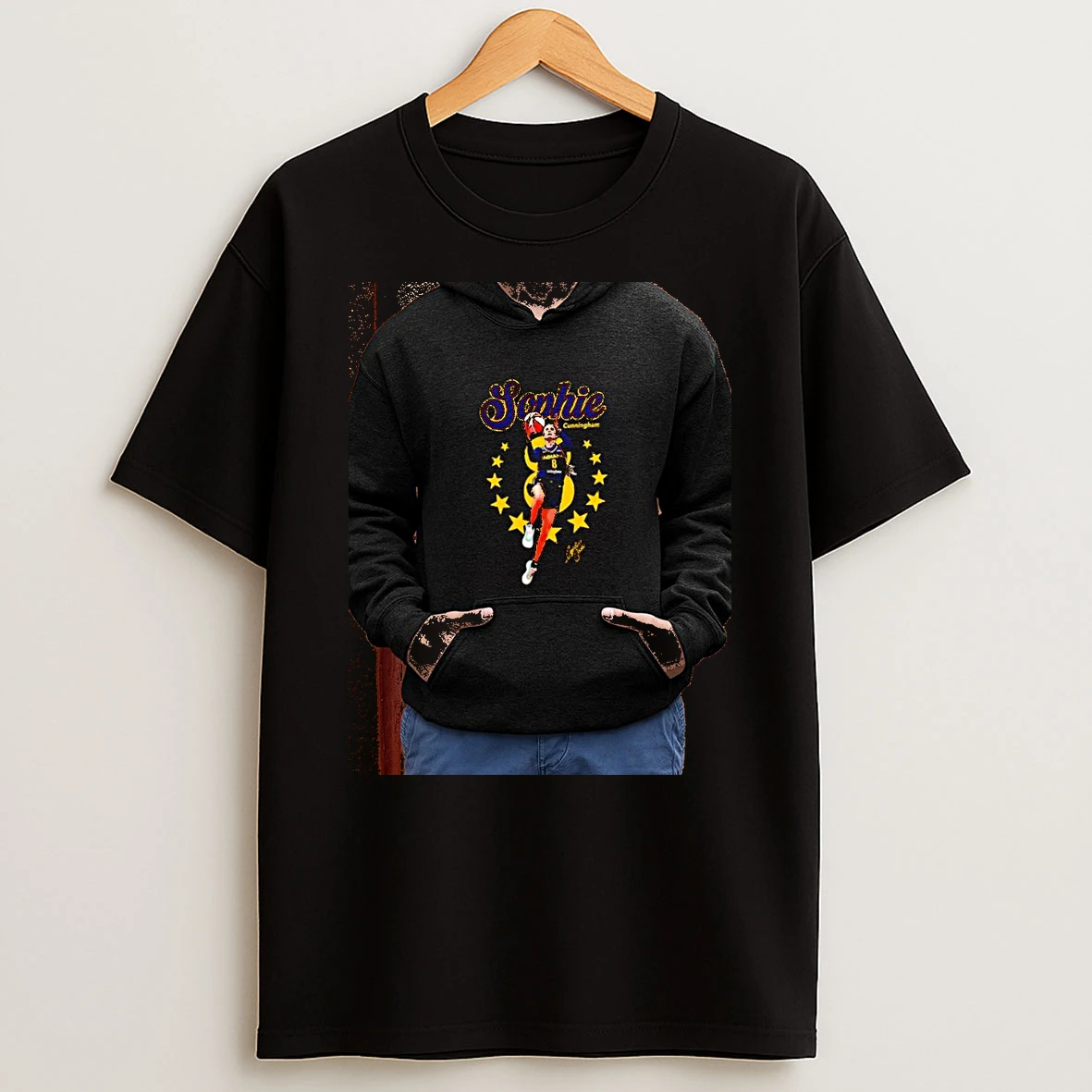 Officials Sophie Cunningham Indiana Fever Wnba Number 8 Signature Premium T Shirt Sweatshirt Hoodie