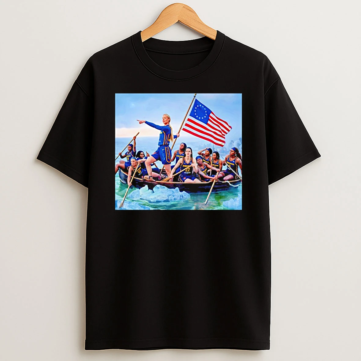 Officials Sophie Cunningham Pointing Indiana Fever Washington Crossing The Delaware 4th Of July Premium T Shirt Sweatshirt Hoodie