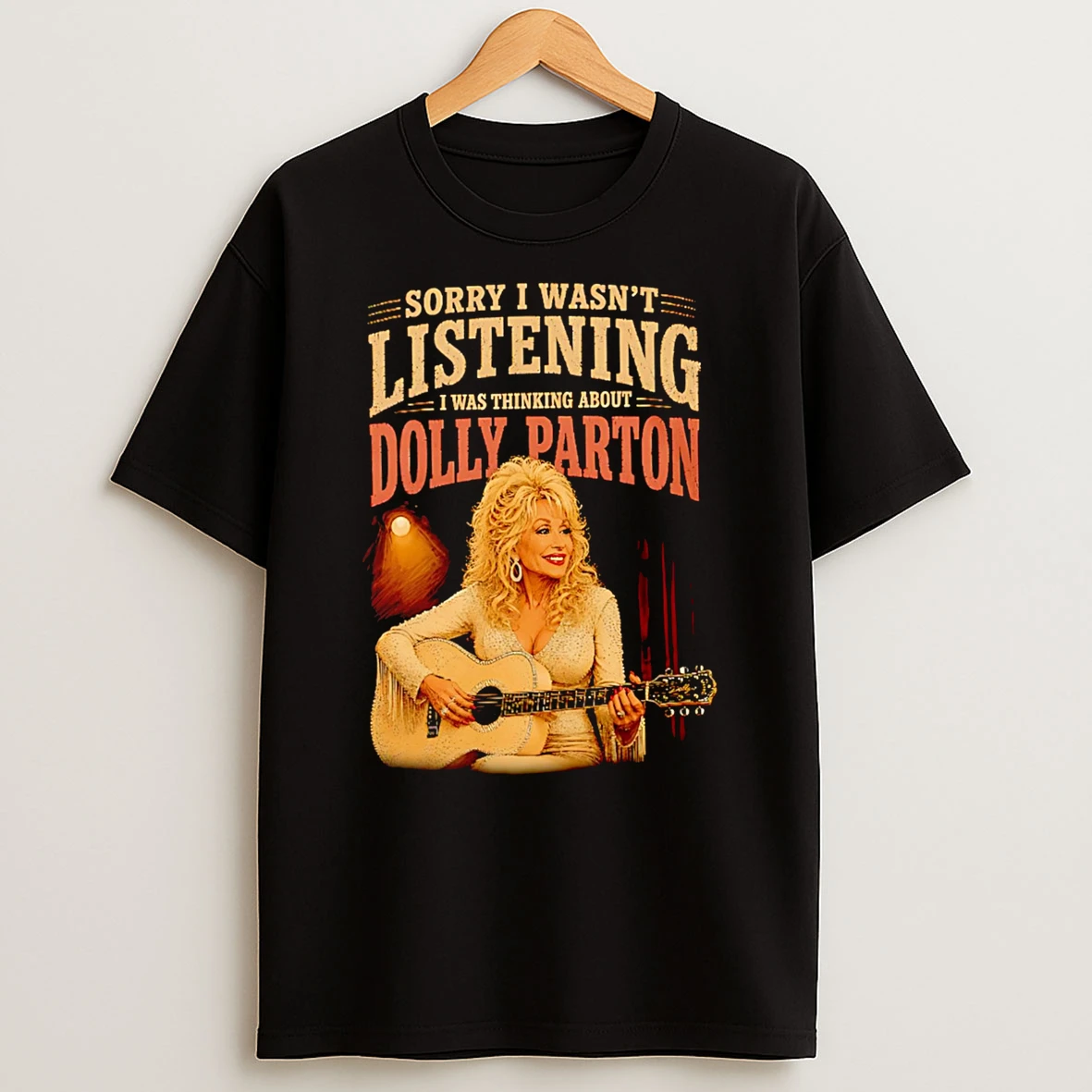 Officials Sorry I Wasnt Listening I Was Thinking About Dolly Parton Premium T Shirt Sweatshirt Hoodie