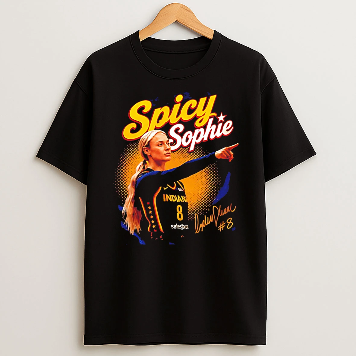Officials Spicy Sophie Indiana Fever No 8 Signature Tee Premium T Shirt Sweatshirt Hoodie