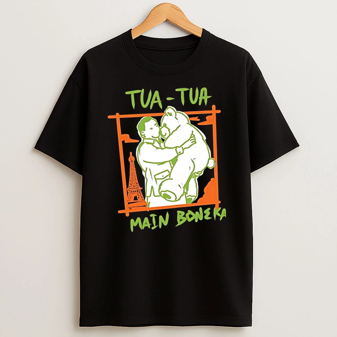 Officials Tua Tua Main Boneka Eiffel Tower Teddy Bear Premium T Shirt Sweatshirt Hoodie
