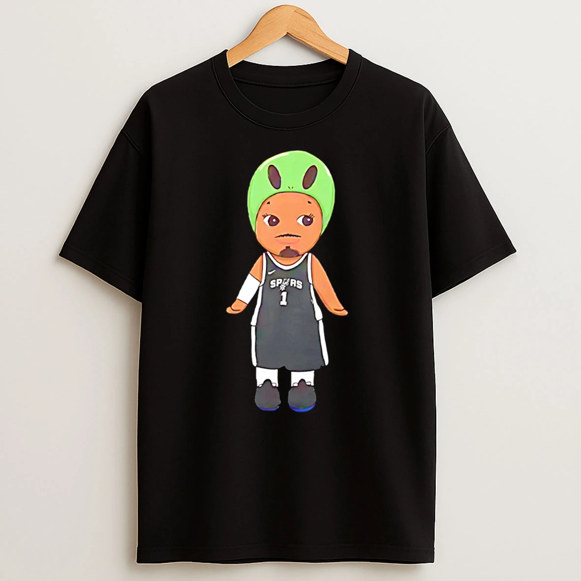 Officials Victor Wembanyama Alien Spurs Chibi Tee Premium T Shirt Sweatshirt Hoodie