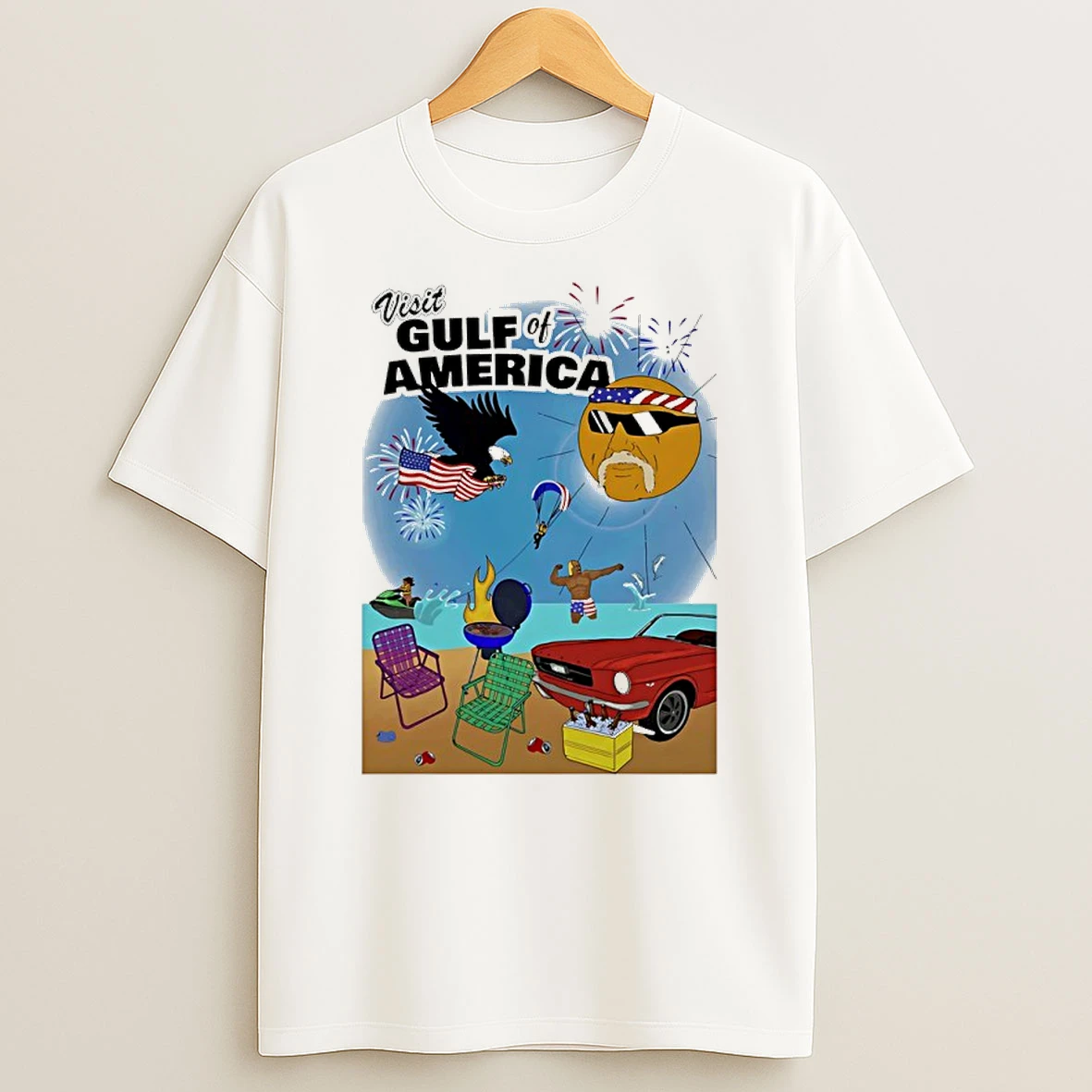 Officials Visit Gulf Of America Hulk Hogan Beach Party Premium T Shirt Sweatshirt Hoodie