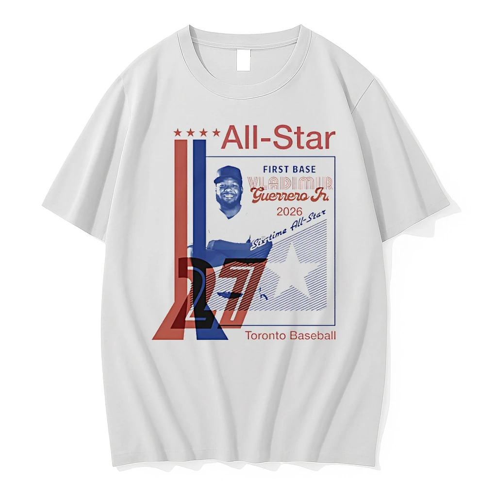 Officials Vladimir Guerrero Jr Toronto Blue Jays 27 Baseball First Time All Star 2026 Second Base Premium T Shirt Sweatshirt Hoodie