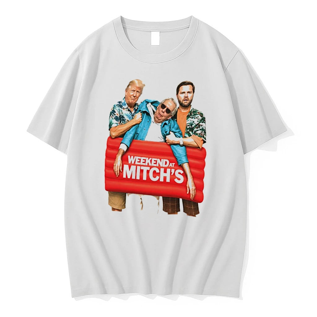 Officials Weekend At Mitchs Donald Trump And Jd Vance Political Meme Tee Premium T Shirt Sweatshirt Hoodie