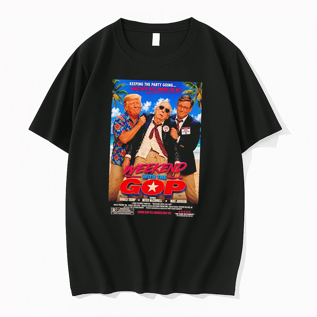 Officials Weekend With The Gop Starring Donald Trump Mitch Mcconnell And Mike Johnson Tee Premium T Shirt Sweatshirt Hoodie