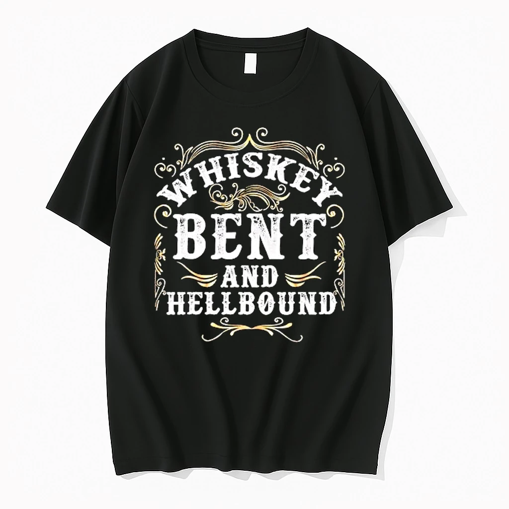 Officials Whiskey Bent And Hellbound Western Inspired Graphic Premium T Shirt Sweatshirt Hoodie