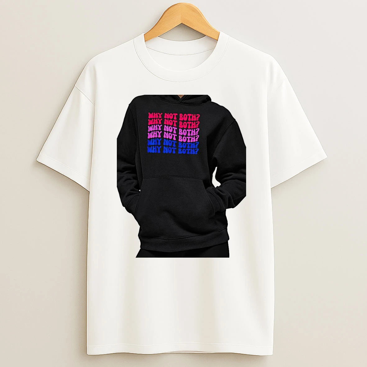 Officials Why Not Both Pride Bisexual Flag Premium T Shirt Sweatshirt Hoodie