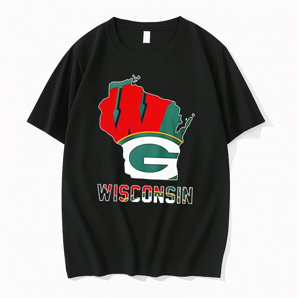 Officials Wisconsin Badgers X Green Bay Packers Combining Graphic Tee Premium T Shirt Sweatshirt Hoodie