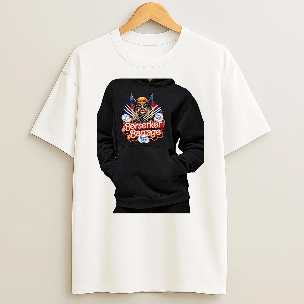 Officials Wolverine X Men Berserker Barrage Premium T Shirt Sweatshirt Hoodie