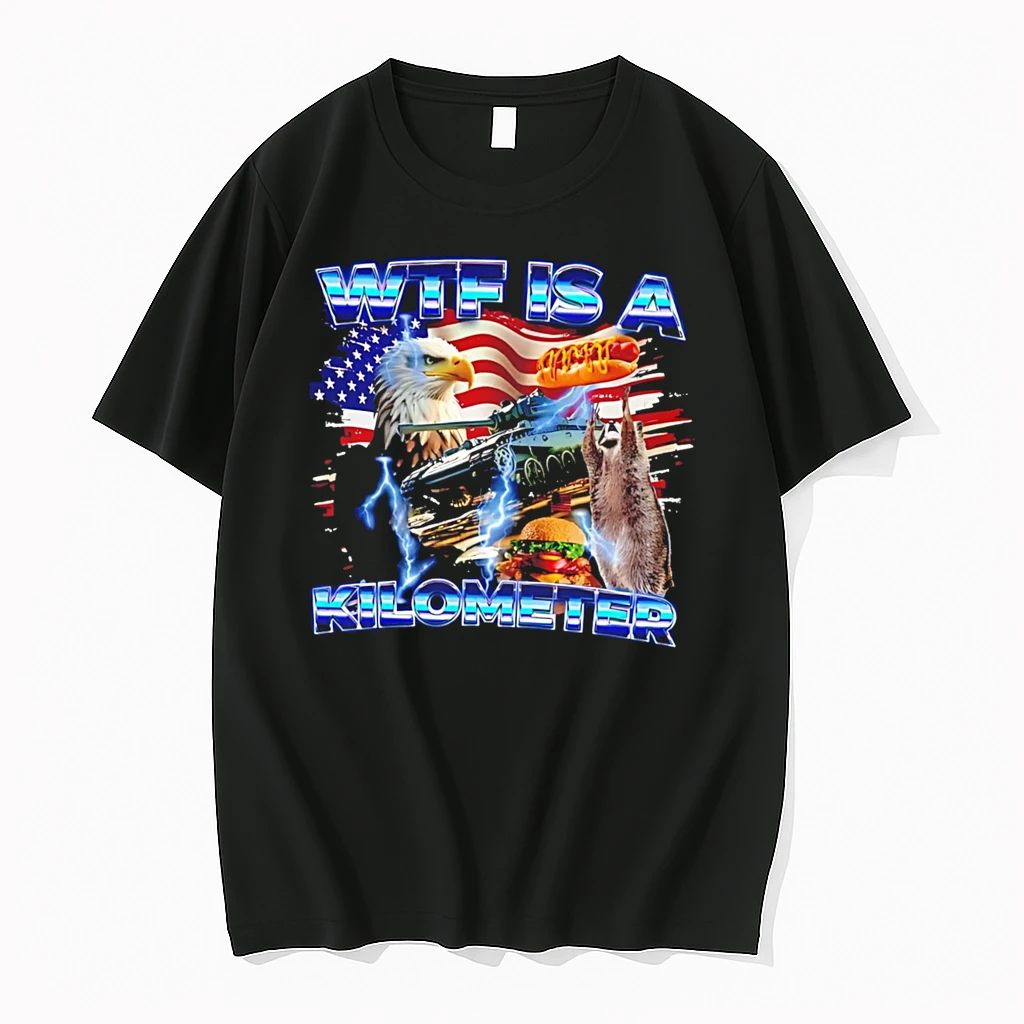Officials Wtf Is A Kilometer American Flag Tee Premium T Shirt Sweatshirt Hoodie