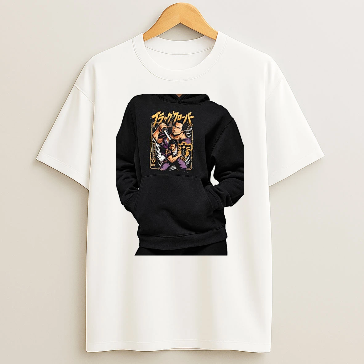 Officials Yami Sukehiro Black Bulls Black Clover Anime Series Japanese Kanji Premium T Shirt Sweatshirt Hoodie