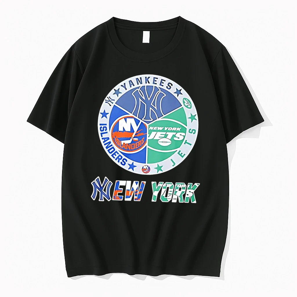 Officials Yankees Islanders Jets Logo New York Sports Teams Black Premium T Shirt Sweatshirt Hoodie