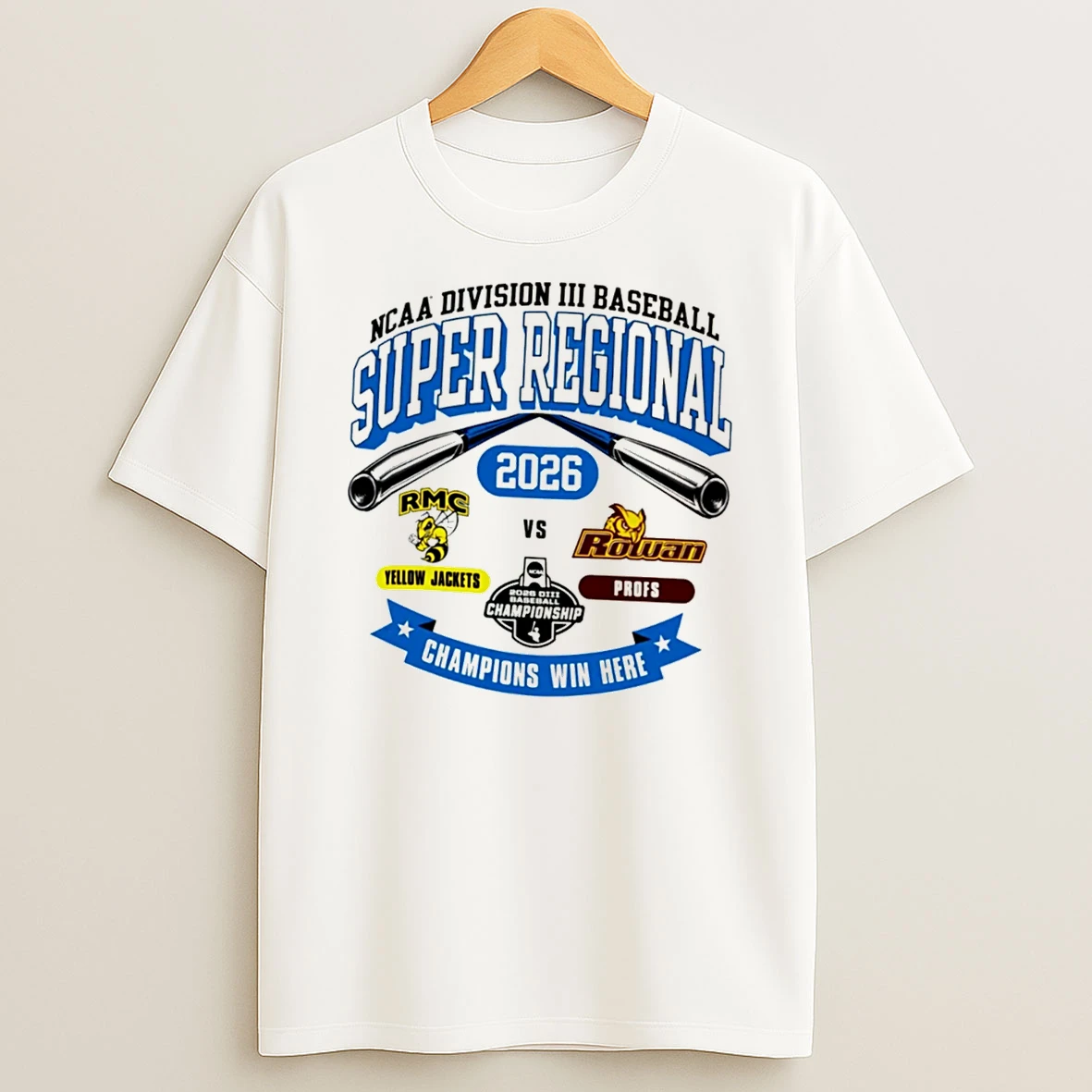 Officials Yellow Jackets Vs Profs 2026 Division Iii Baseball Super Regional Champions Win Here Tee Premium T Shirt Sweatshirt Hoodie