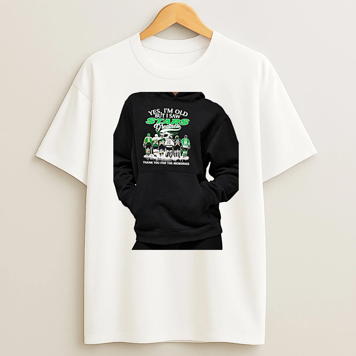 Officials Yes I Am Old But I Saw Stars Greatness Modano Lehtinen Zubov Belfour Turco Benn Dallas Stars Signature Premium T Shirt Sweatshirt Hoodie