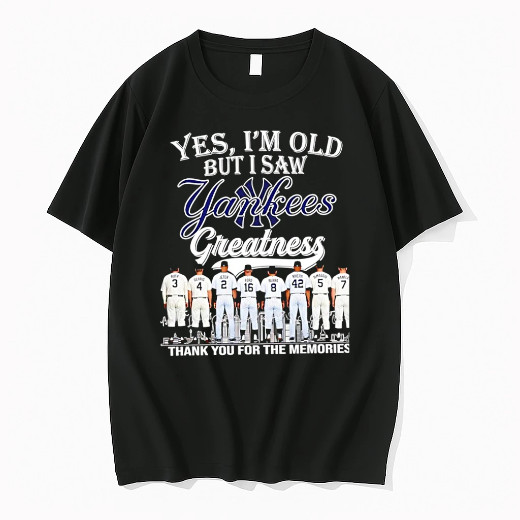 Officials Yes Im Old But I Saw New York Yankees Greatness Skyline Thank You For The Memories Signatures Premium T Shirt Sweatshirt Hoodie