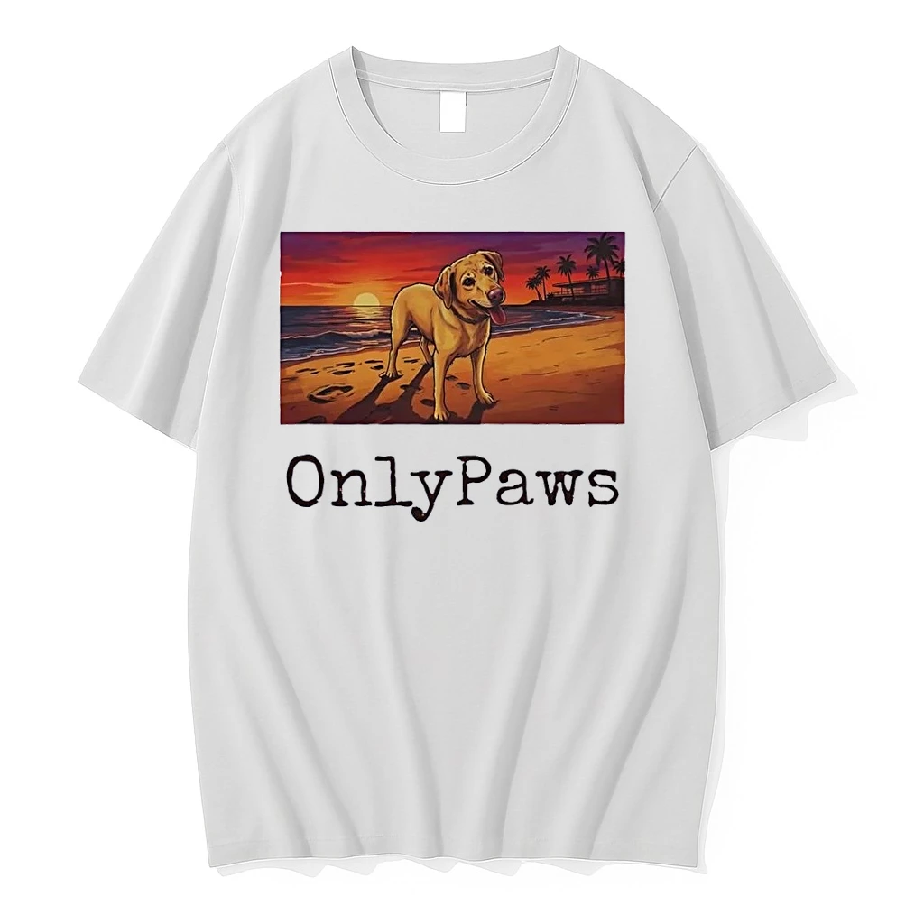 Onlypaws Sunset Beach Labrador White Shirts