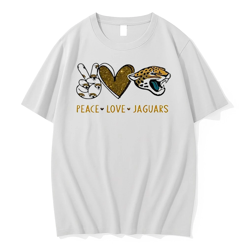 Peace Love Jaguars Team Sport Fan Apparel Shirts