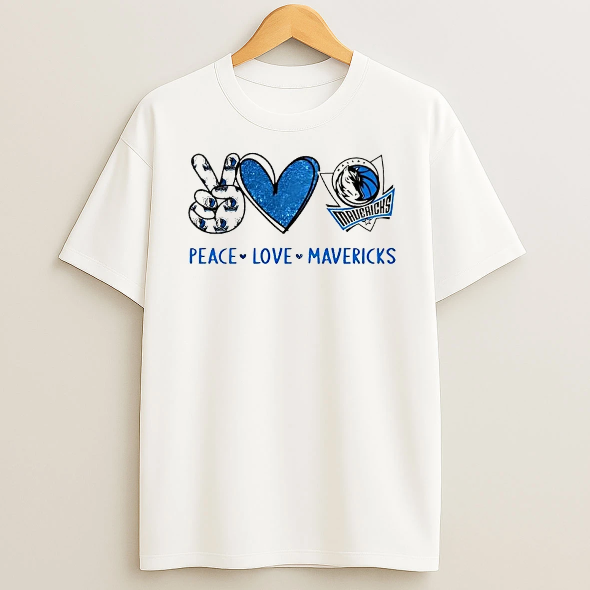 Peace Love Mavericks Dallas Mavericks Shirts
